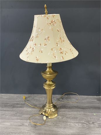 VINTAGE HEAVY BRASS LAMP (3ft tall)