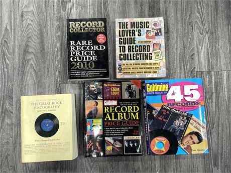 5 RECORD COLLECTING BOOKS