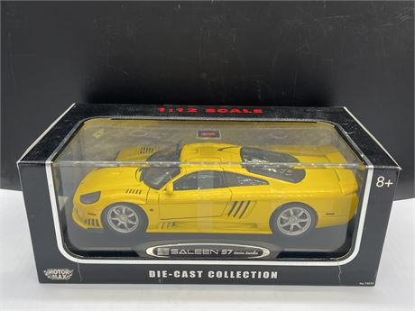 MOTOR MAX 1:12 SCALE (LARGE) SALEEN S7 TWIN TURBO DIE CAST CAR