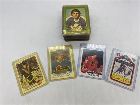 STACK OF EARLY 70’S AND 80’S HOCKEY CARDS