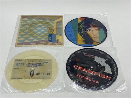 LOT OF 4 PICTURE DISCS (7”)