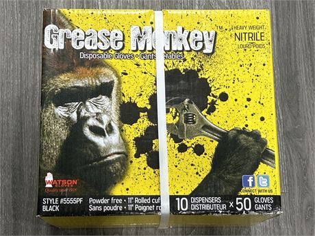 LARGE BOX OF GREASE MONKEY GLOVES - 500 TOTAL PIECES