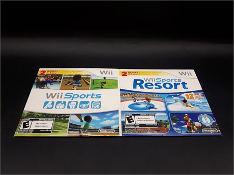 RARE - WII SPORTS / WII SPORTS RESORT SPECIAL COMBO PACK - VERY GOOD CONDITION