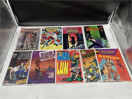 9 MISC COMICS INCLUDING 8 FIRST ISSUES