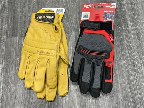 At Auction: 2 Pair of Firm Grip Work Gloves