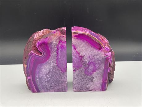 AGATE BOOK ENDS 6” TALL