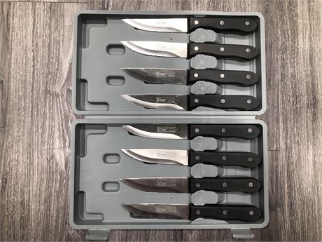 CASE OF 8 SLITZER STAINLESS STEEL KNIVES