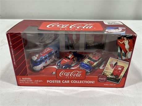 (NEW) COCA-COLA POSTER CAR DIECAST COLLECTION