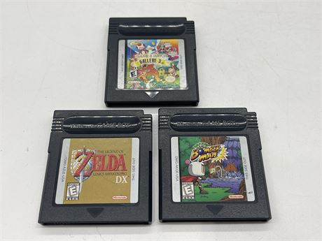 3 MISC GAMEBOY COLOUR GAMES