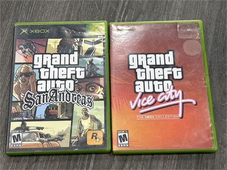 2 GTA XBOX GAMES - VICE CITY & SAN ANDREAS