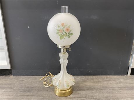 EARLY GONE WITH THE WIND PARLOR LAMP (28”)
