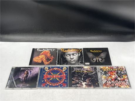 7 BUCKCHERRY / MEGADETH CDS - NEAR MINT