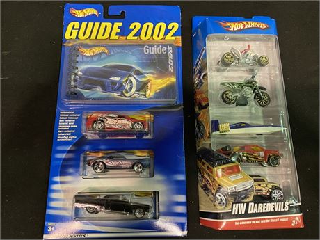 8 HOTWHEELS COLLECTABLES & GUIDE BOOK (NEW)