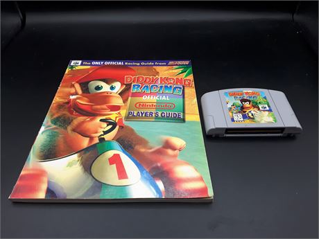 DIDDY KONG RACING WITH GUIDE BOOK - EXCELLENT CONDITION - N64