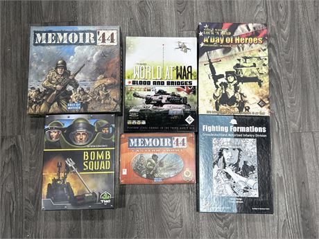 6 WAR STYLE GAMES - ONE SEALED