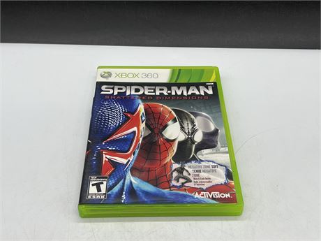 XBOX 360 SPIDER-MAN SHATTERED DIMENSIONS - COMPLETE W/ INSTRUCTIONS