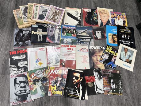 LARGE LOT OF MUSIC RELATED BOOKS / MAGS