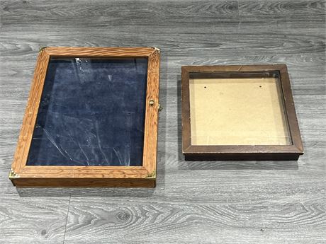 2 SHADOW BOXES (Largest is 20”x16”)