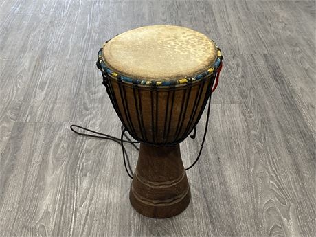 VINTAGE TRIBAL HYDE WRAPPED DRUM (9.5”X16”)