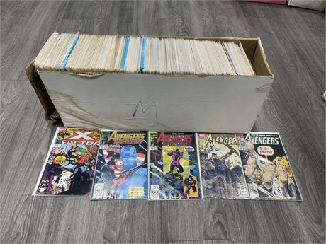 LONG BOX OF ALL MARVEL COMIC BOOK BACK ISSUES