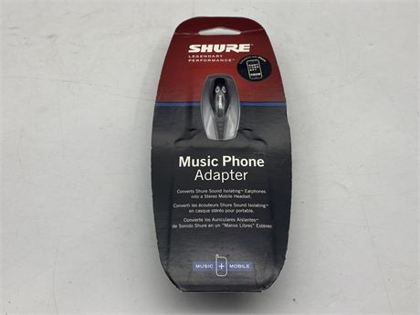 (NEW) SHURE MUSIC PHONE ADAPTER