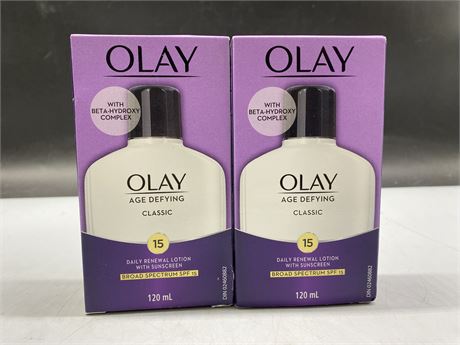 (2 NEW) OLAY AGE DEFYING CLASSIC LOTION