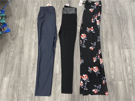 3 NEW LE CHATEAU WOMENS DRESS PANTS - SEE PICS FOR SIZE-WITH TAGS