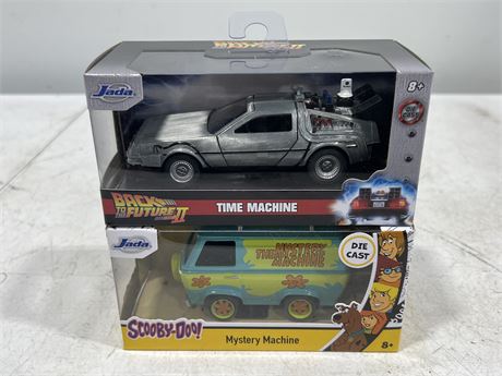(NEW) JADA TOYS DIECAST - BACK TO THE FUTURE & SCOOBY DOO (6” long)
