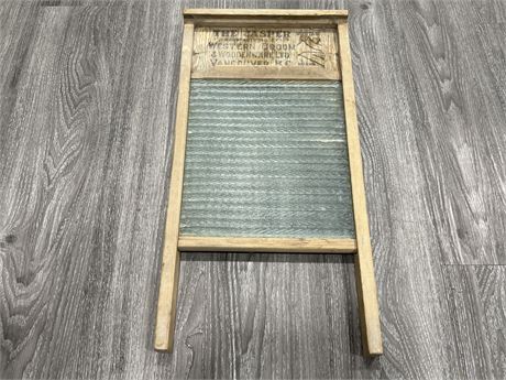 ANTIQUE VANCOUVER WASHBOARD