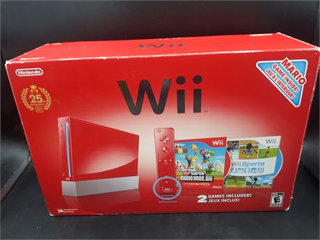 LIMITED EDITION ANNIVERSARY EDITION RED WII - VERY GOOD CONDITION