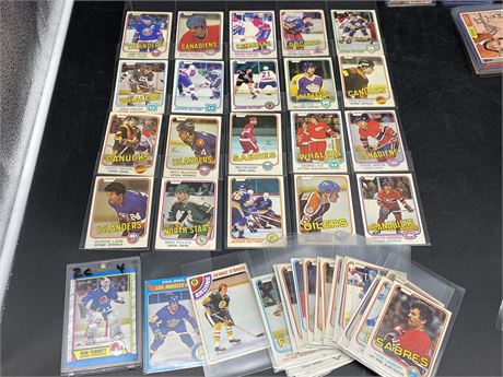 ~45 VINTAGE NHL CARDS (Mostly 1981)