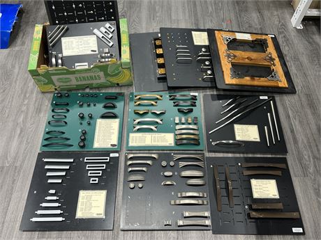 LOT OF LEE VALLEY DISPLAYS FOR HARDWARE - PIECES ARE REMOVABLE