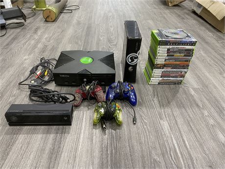 XBOX CONSOLES & GAMES (UNTESTED, AS IS)
