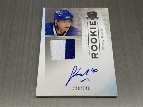 MICHAEL GRABNER UD THE CUP AUTOGRAPHED JERSEY CARD #209/249