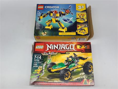2 OPEN BOX LEGO 31090 & 70755
