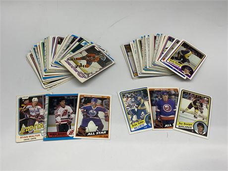 ~100 MISC 1980s NHL CARDS