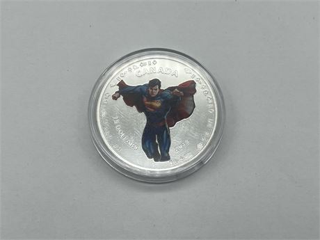2013 $15 SUPERMAN SILVER COIN