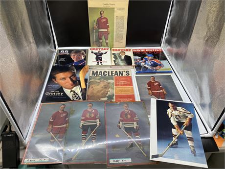 GRETZKY BOOKS & VINTAGE HOCKEY PICTURES