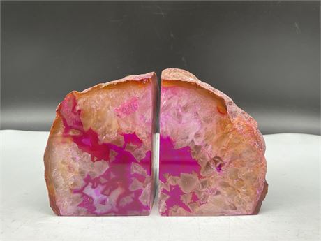 AGATE BOOKENDS - 4” TALL