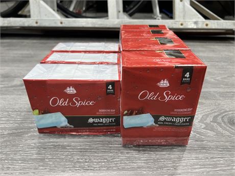7 NEW PACKS OF 4 (28 TOTAL) OLD SPICE SWAGGER SOAP BARS