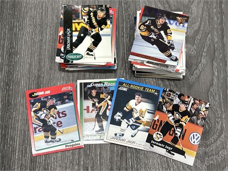 APPROX. 100 JAROMIR JAGR CARDS - INCLUDES MANY ROOKIES