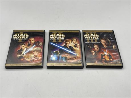 STAR WARS EPISODES 1-3 DVDS (Out of print)