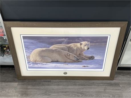 DANIEL SMITH SIGNED / NUMBERED PRINT “POLAR REPOSE” (46”x30”)