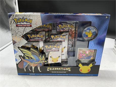 SEALED POKÉMON CELEBRATIONS DELUXE PIN COLLECTION BOX