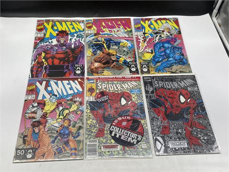 6 FIRST ISSUE MARVEL COMICS X-MEN & SPIDER-MAN