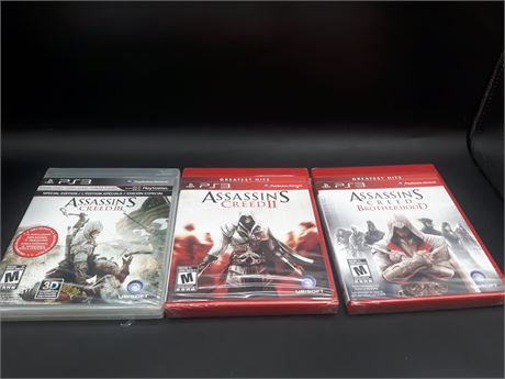 SEALED - ASSASSINS CREED GAMES - PS3