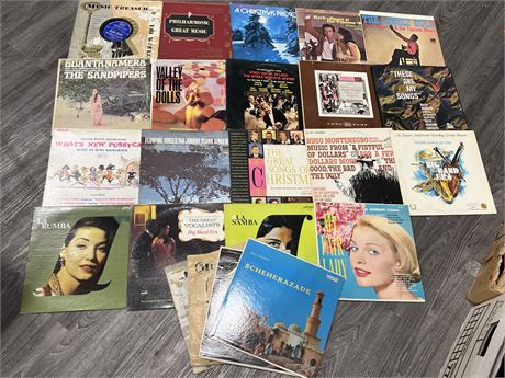 LOT OF VINTAGE RECORDS - SCRATCHED/ SLIGHTLY SCRATCHED