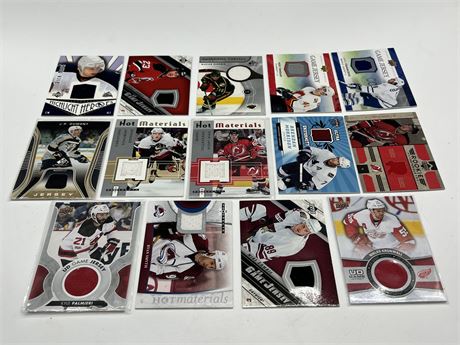 14 NHL JERSEY CARDS
