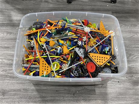 LARGE BIN OF “KNEX” OVER 2000 PIECES