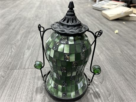 STAIN GLASS HANGING LAMP - FITS TEALIGHTS